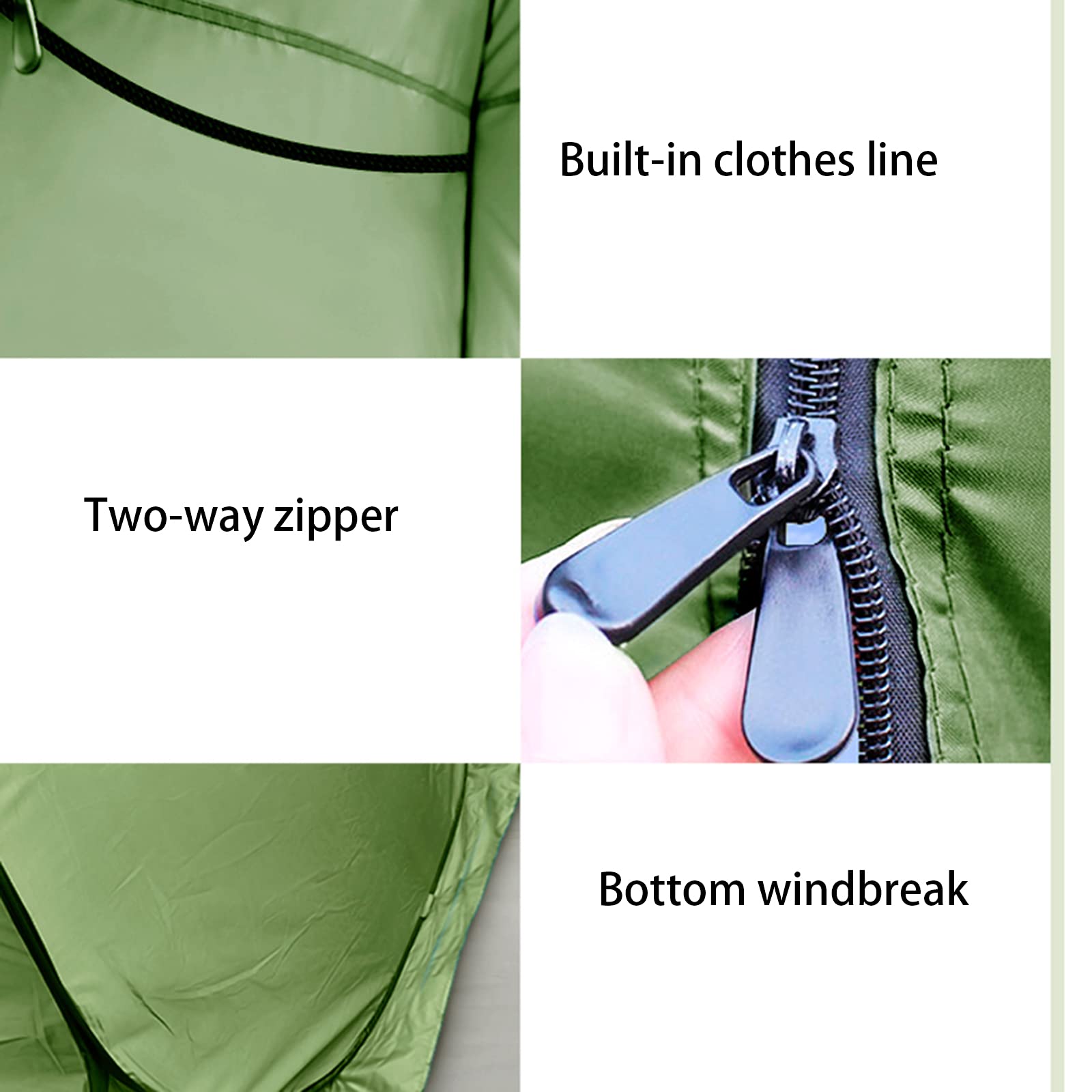 Tente de Camping, Tente de Douche, abri de pêche pour Camping, Plage, abri Solaire extérieur, Tente de Toilette de Camping, Tente à Langer Portable avec Sac de Transport, Vert, 47