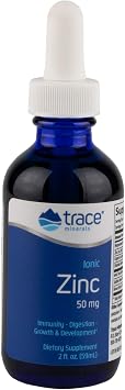 Trace Minerals | Liquid Ionic Zinc | 50 mg Zinc with Magnesium | Supports Immune System, Digestion, Growth, Development | for Kids and Adults | 45 Servings, 2 fl oz 1 Pack