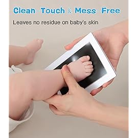 Zemiu 1-Pack Large Clean-Touch Ink Pads, Baby Handprints and Footprints for 0-18 Months, Inkless Hand and Footprint Kit,Baby Print,Newborn Keepsake Gifts,Paw Print Kit-Black