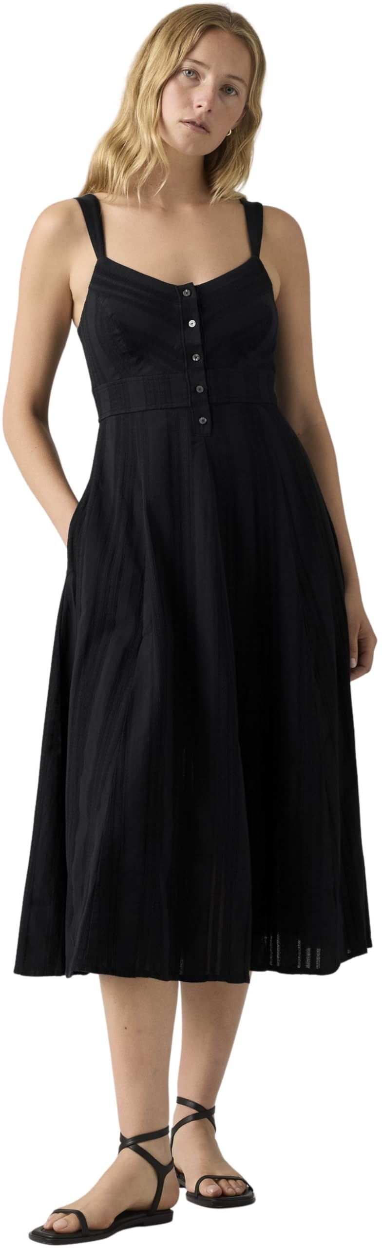 Levi's Mujer Vestido Mini Ravina con Tapeta de Botones, Corte en A
