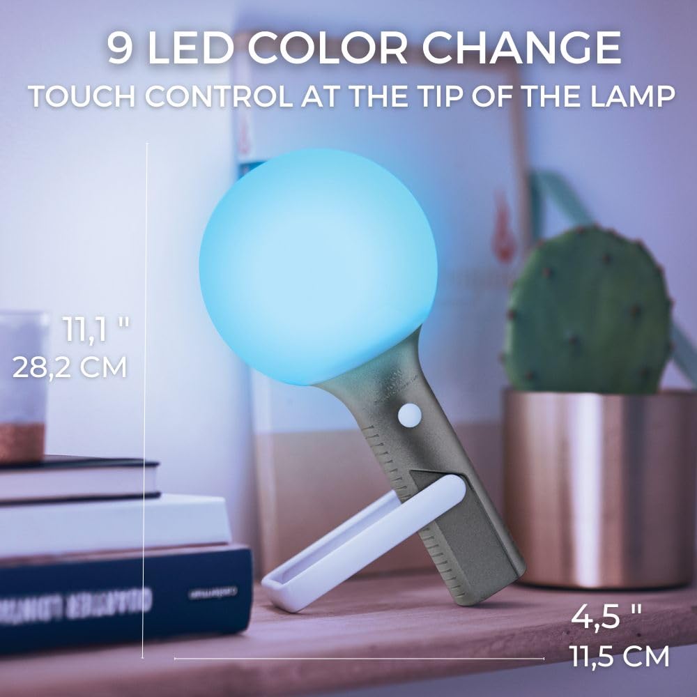 Lexon Lampada LED Multiposizione Uso Interno ed Esterno Luce Bianca Fredda (Grigio)