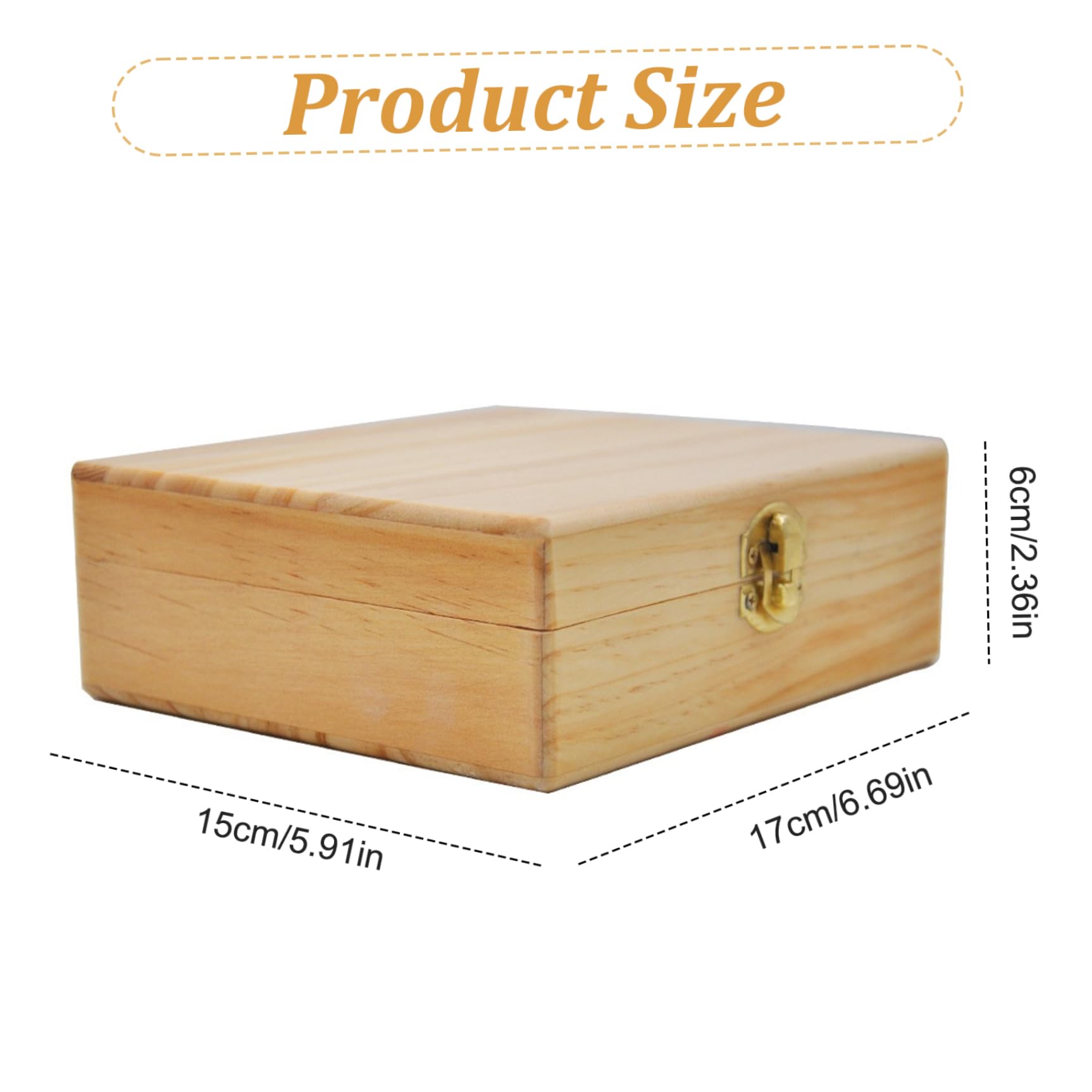 QCXWCJWD Grande Boîte De Rangement Bambou Avec Serrure à Combinaison - Organiseur Avec Pots Et Plateau
