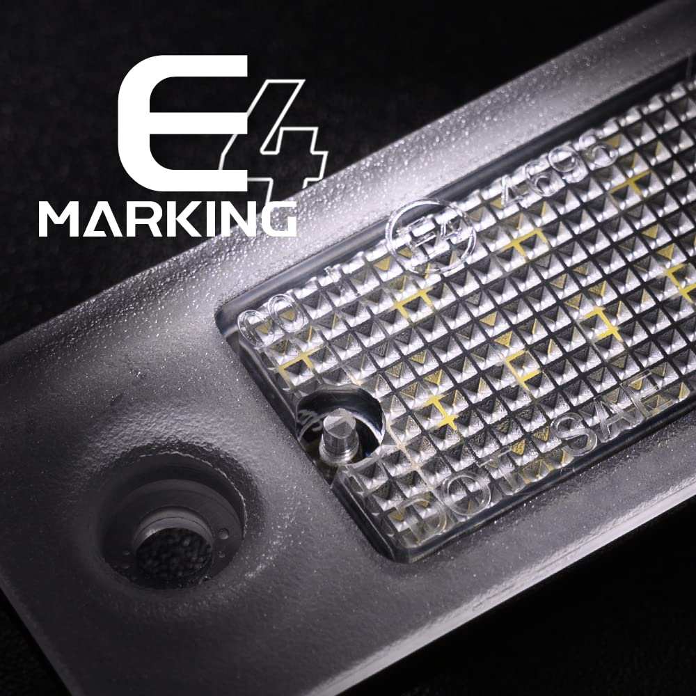 Kit 2 Feux LED Pour Plaque D'immatriculation - Compatible Volvo C30 2008-2013, Blanc, Facile à Installer