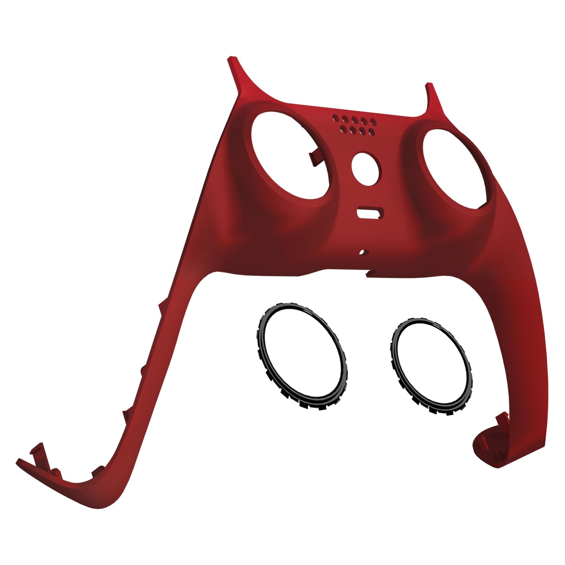 eXtremeRate Passion Red Decorative Trim Shell Compatible with p s 5 Controller, Soft Touch DIY Replacement Clip Shell, Custom Plates Cover Compatible
