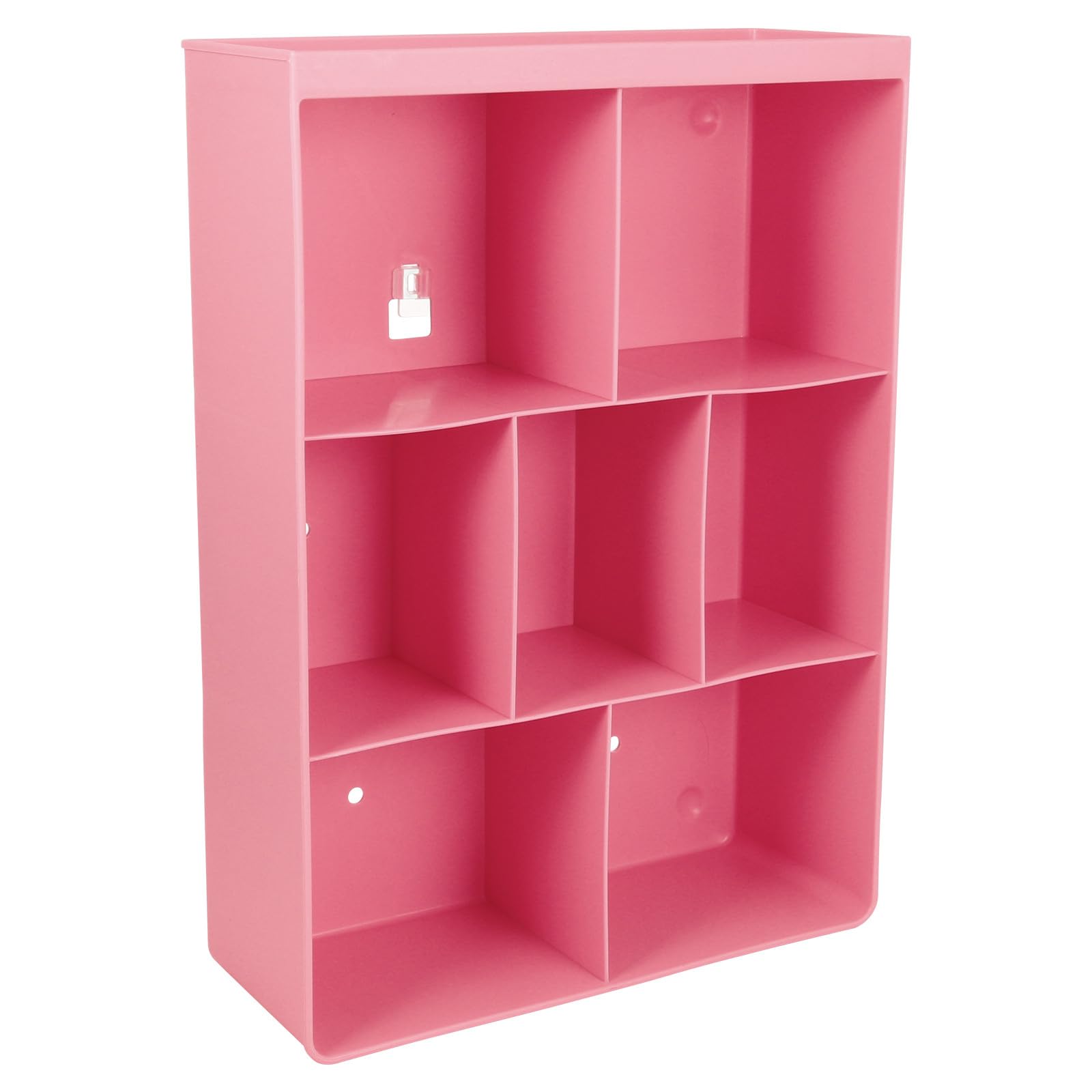 Estante de almacenamiento montado en la pared, organizador grande rosa para baño, cocina, dormitorio, fácil de instalar, estante de pared sin perforación para cosméticos, toallas