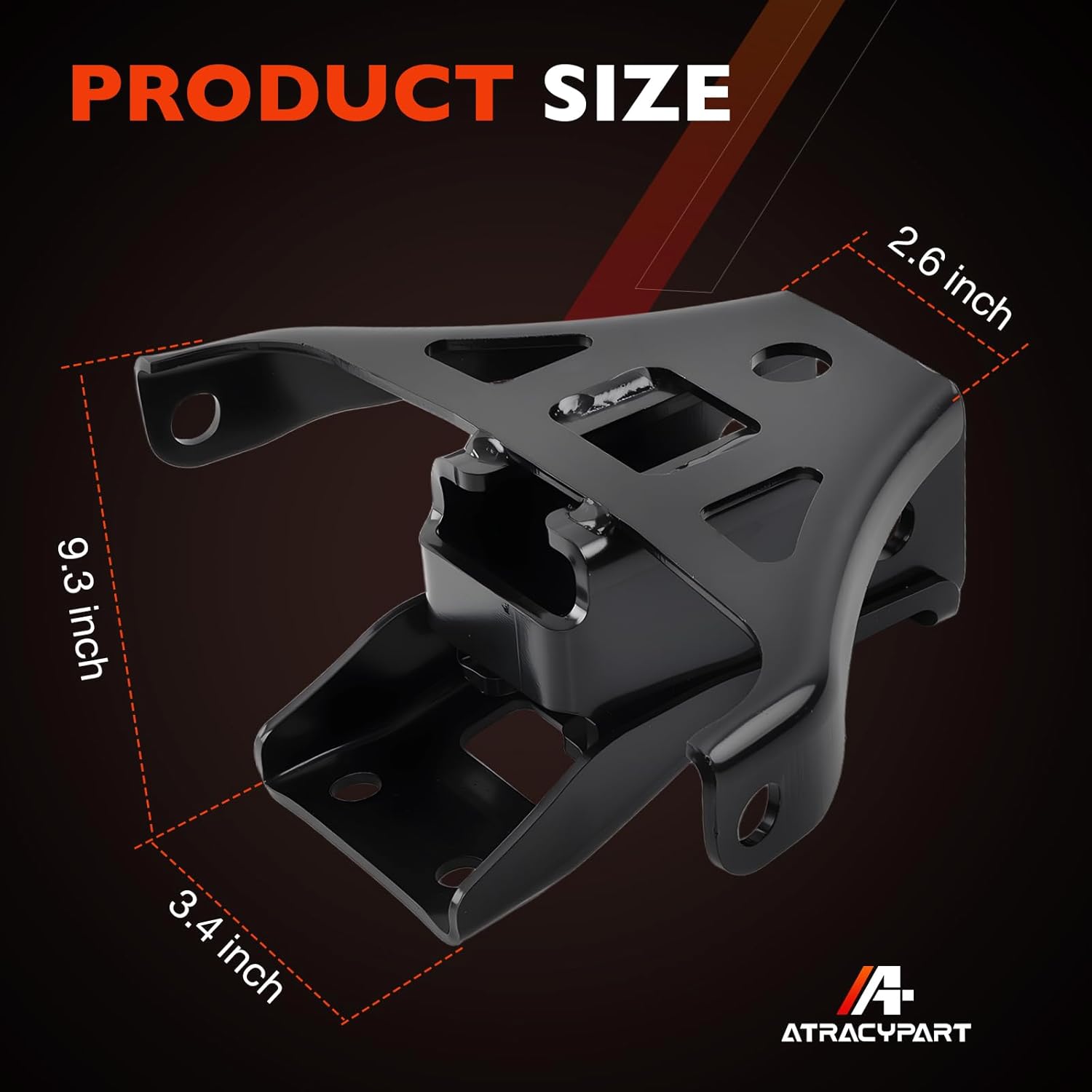 Rear 2" Receiver Hitch Compatible with 2018-2025 Yamaha Kodiak 450 | Replaces OEM# B16-F85H0-V0-00 | Heavy Duty Steel Trailer Towing Hit