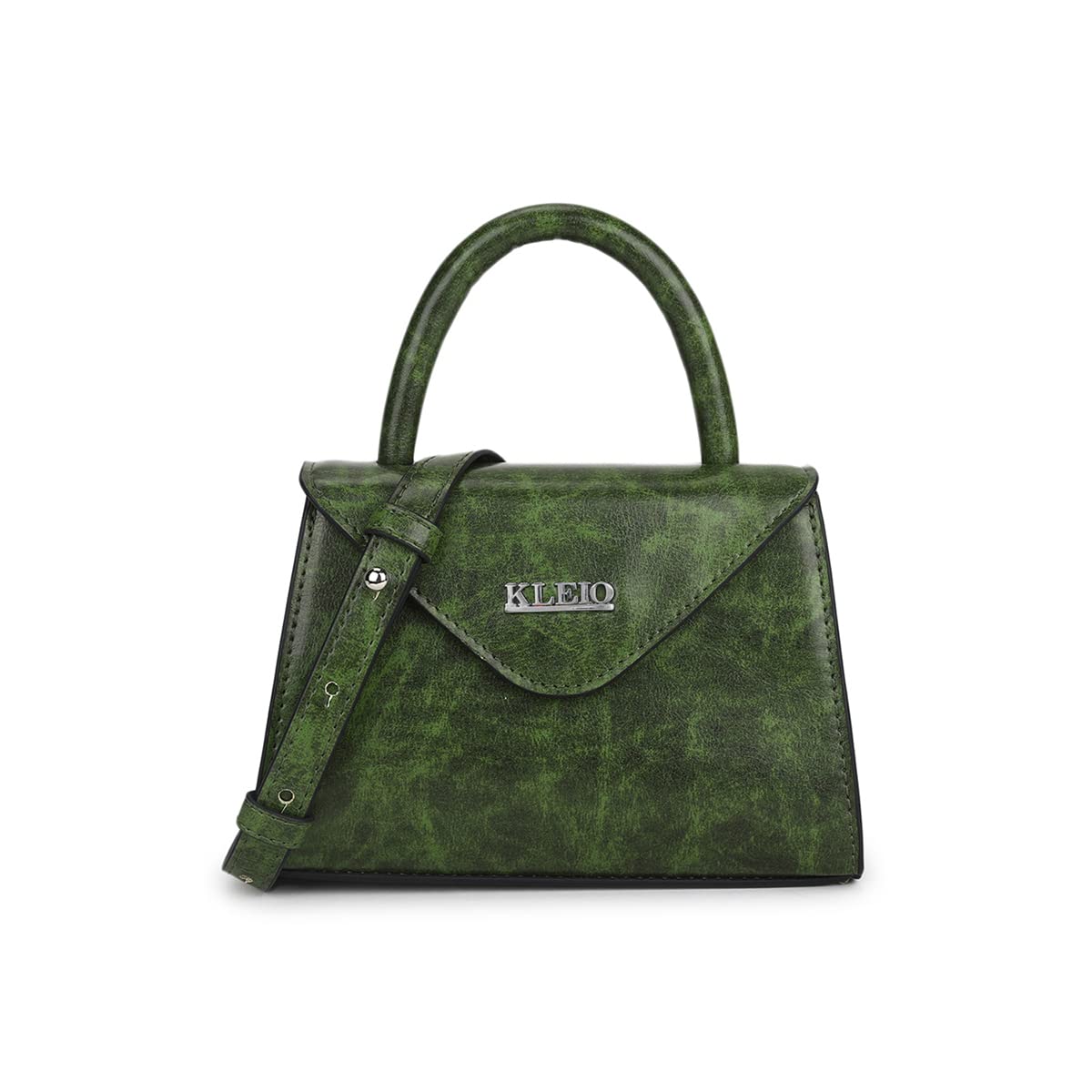 KLEIO Leather Mini Satchel Sling Bag (Olive Green) for Women | Adjustable Strap & Magnetic Flap Closure | Crossbody Bag with Top Handle for Girls with Polyester Lining | Suitable for Casual Daily Use (B0BN5P739G) Amazon Price History, Amazon Price Tracker