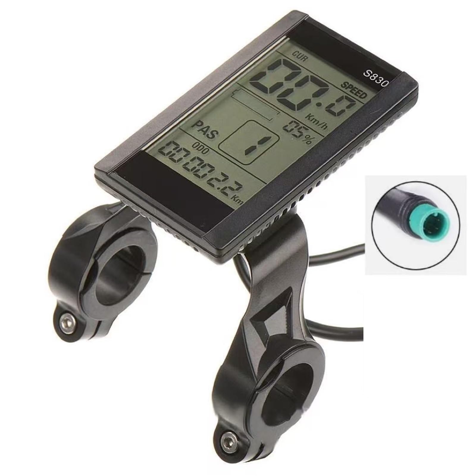 Pantalla para Ebike, Pantalla De Medidor Inteligente S830 con LCD Y Puerto USB