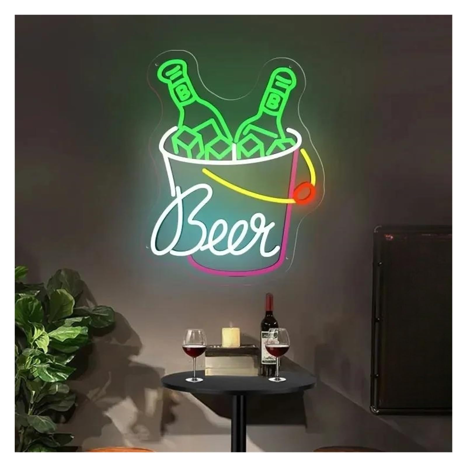 Insegna al Neon Bevande Luce Al Neon Alimentata Tramite USB, Luci Al Neon Per Birra Adatte Per Decorazioni Per Feste In Negozio Insegna Luminosa Insegne Commerciali 45cmx35cm