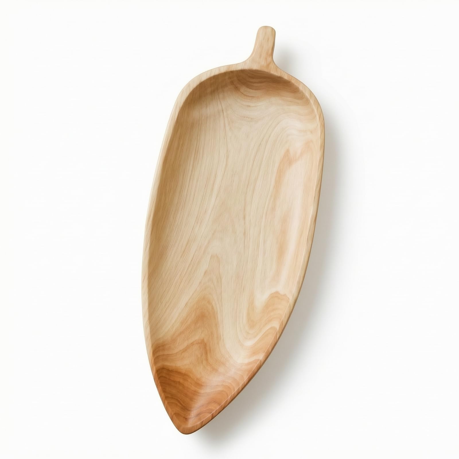Bandeja de Madera Bandeja para Servir Plato de Servicio Decorativa Fuente para Aperitivos de con Visible y Textura Pulida Adecuada para Té Refrigerios y en Comedor Cocina Sala 45x16x4cm