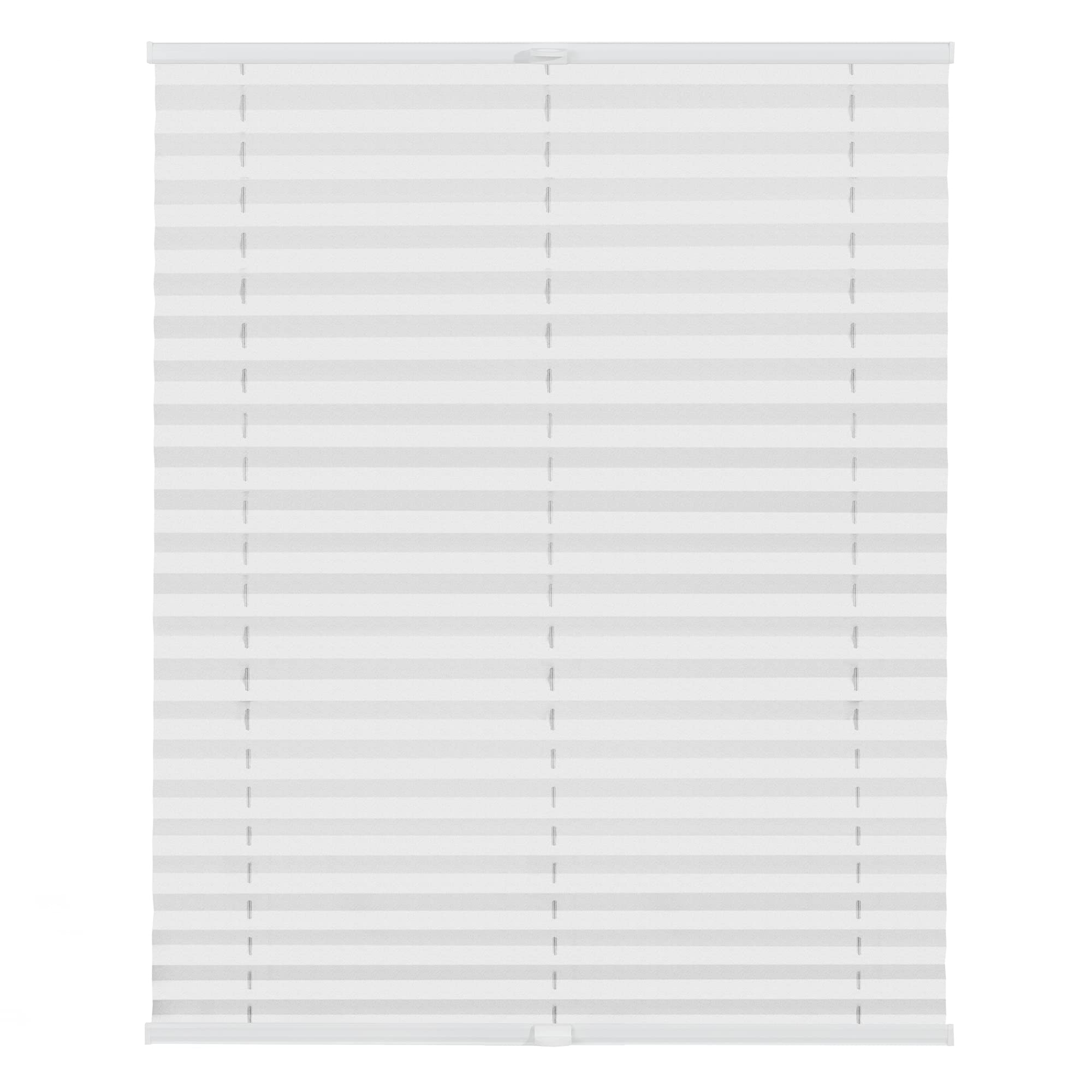 Lichtblick Plissee Klemmfix nach Maß, ohne Bohren, verspannt, Verdunkelung, Blickdicht, Made in Germany, Verdunklungsplissee - Weiß 90 cm x 210 cm (B x L)