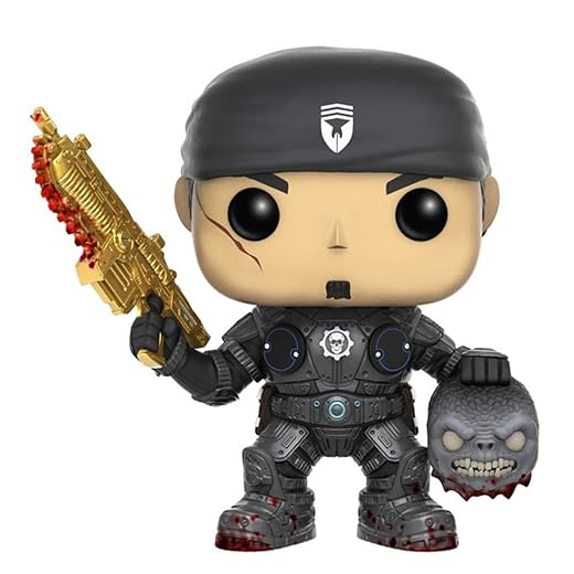 Sale Funko Pop Gears Of War Marcus Fenix With Head Golden Lancer Variant Sdcc 2016 Exclusive