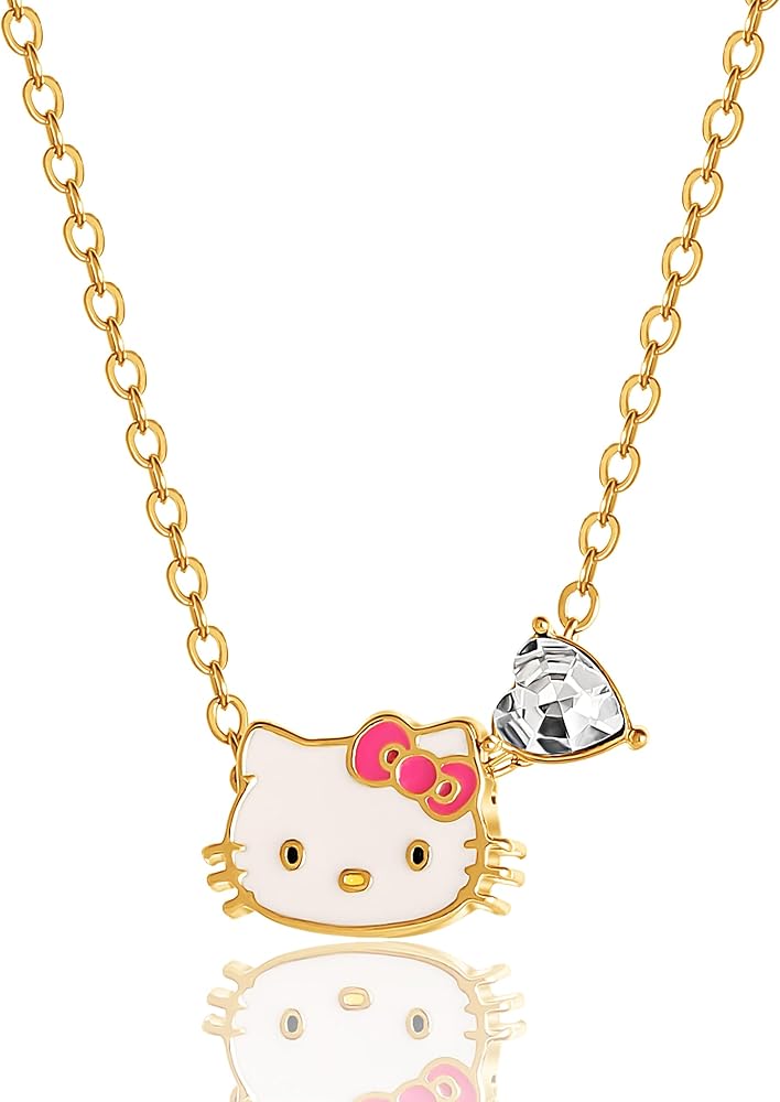 Amazon.com: Hello Kitty Sanrio April Birthstone Necklace 16+2