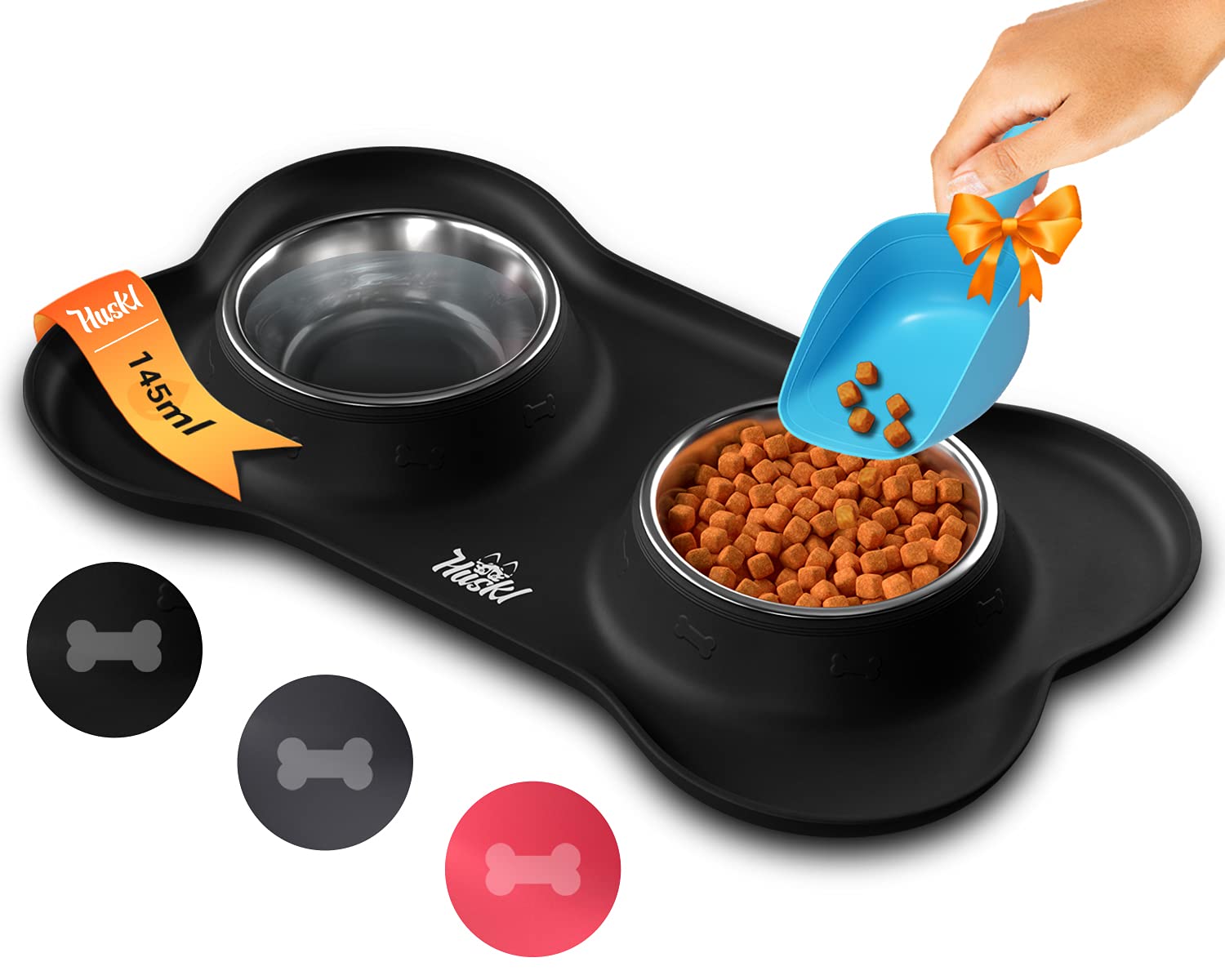 2er Set Silikon Katzennapf Mit Unterlage - Rutschfeste Futternäpfe