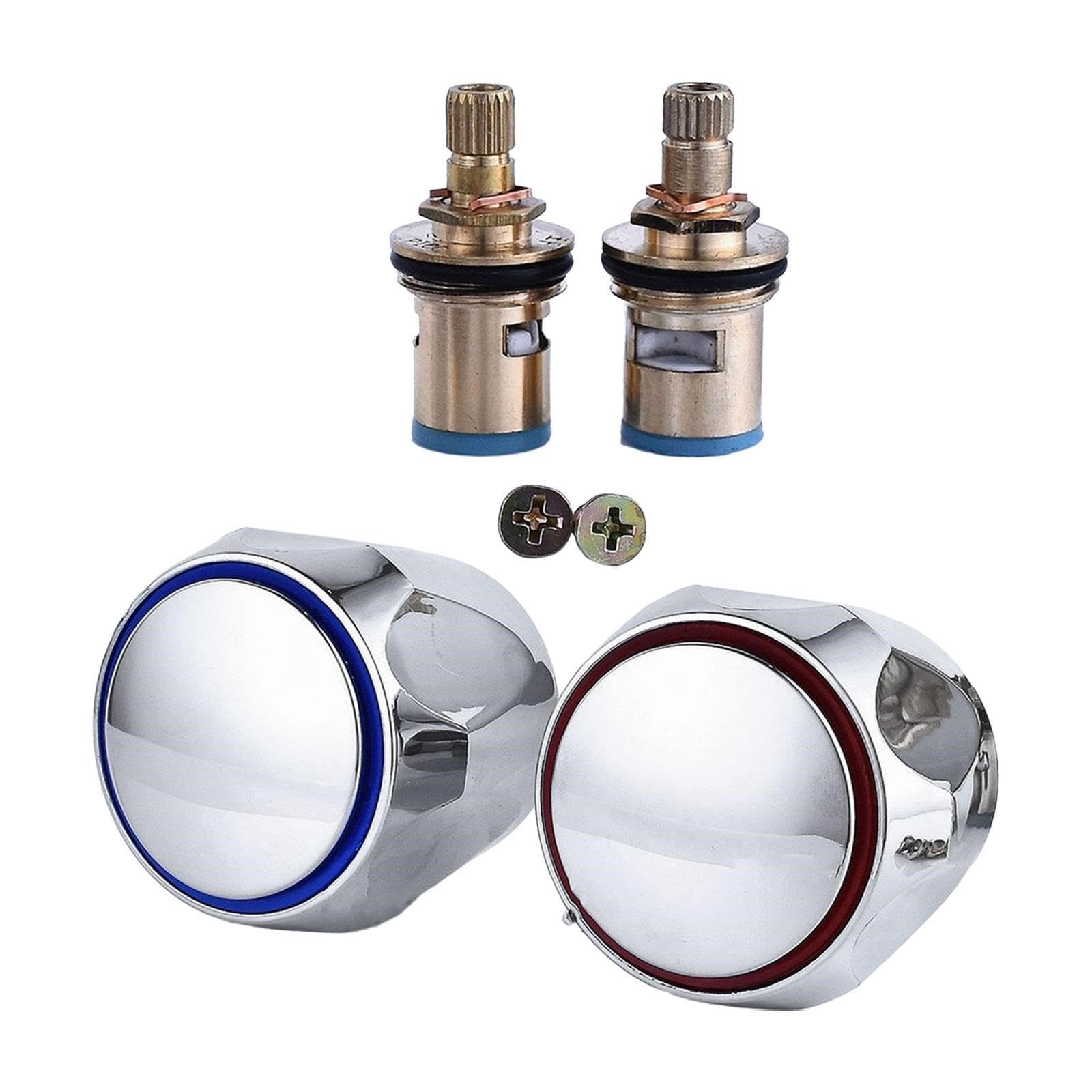 Msioytog 20G B Bathroom Fixture Upgrades Set Bathroom Faucet Conversion Simple Installation For Bathtubs & Basin Faucets Hot And Cold Water Handles