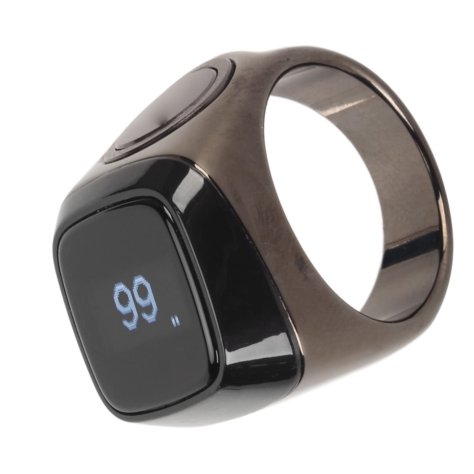 Anillo Contador Electrónico Pantalla Digital Inteligente para Seguimiento de Pasos, con Estuche de Carga para 5.1, iOS 10.0+, Diseño Portátil para Uso Diario