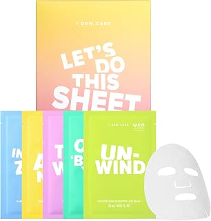 I DEW CARE Collagen Face Mask Variety Pack - 5 Days Facial Masks Skincare Korean | Hydrating Collagen Face Mask, Moisturizing Skin Care, Korean Sheet Masks for Women, Facial Skincare Pack, 5EA