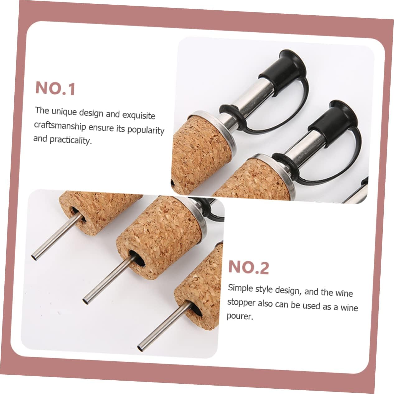 Hemobllo 32pcs Wine Pourer Multi-function Reusable Wine Spouts Stainless Steel Cork for Liquor Bottles for Parties and Home Use
