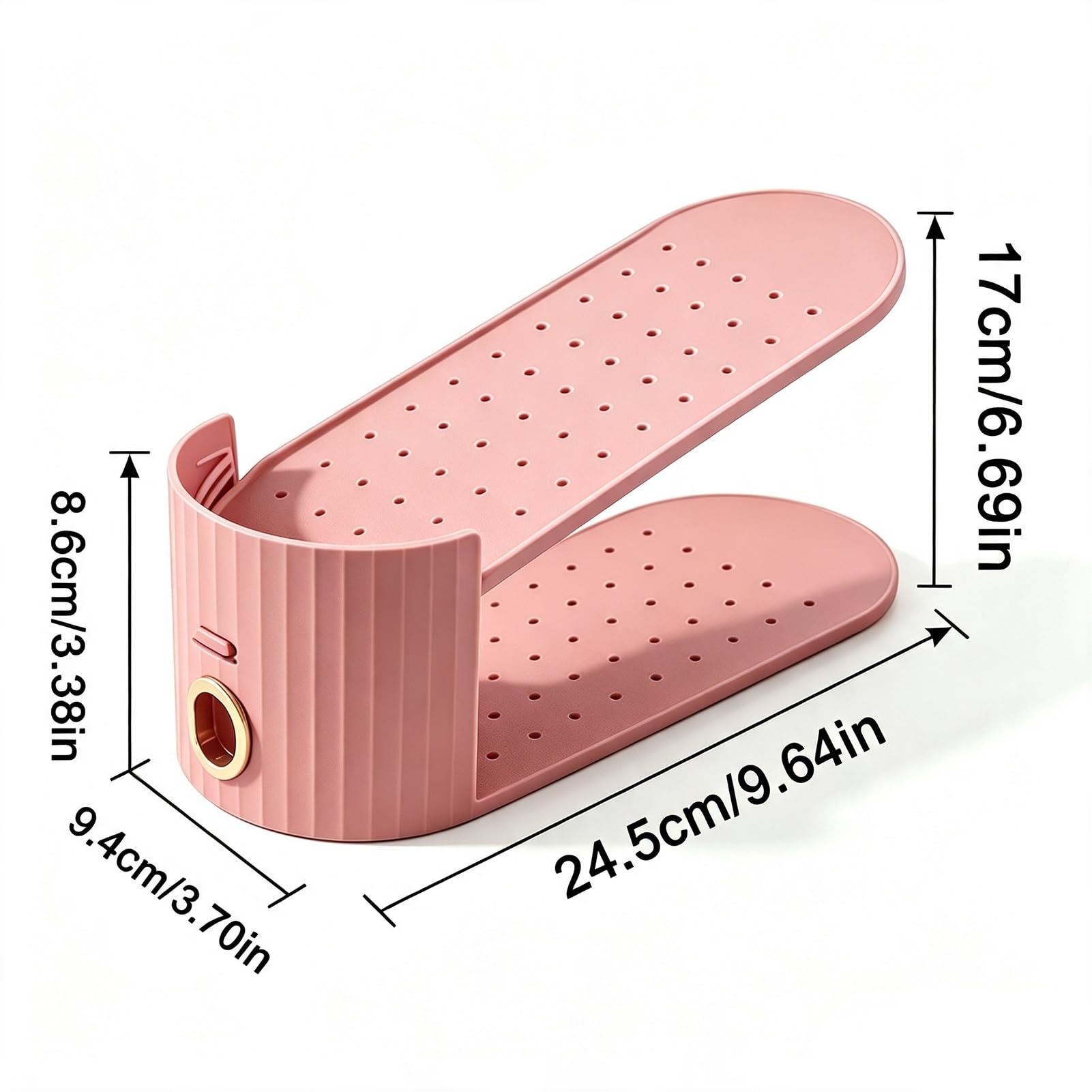 Einstellbare Schuhregale Schuhfächer-Organizer für den Schrankeingang, Schuhstapler | 2-stufig verstellbare Schuhstapler, doppellagige Halterungen für die werkzeuglose Montage im Schrank(5pcs)