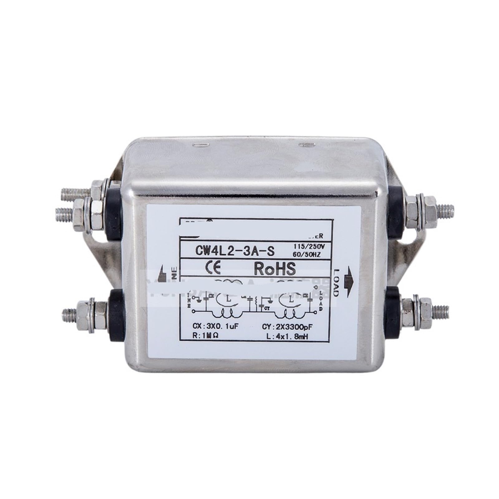 JJHQOKYNA Single-phase AC power filter 220v isolator bipolar anti-interference CW4L2-20A-S(CW4L2-3A-S)
