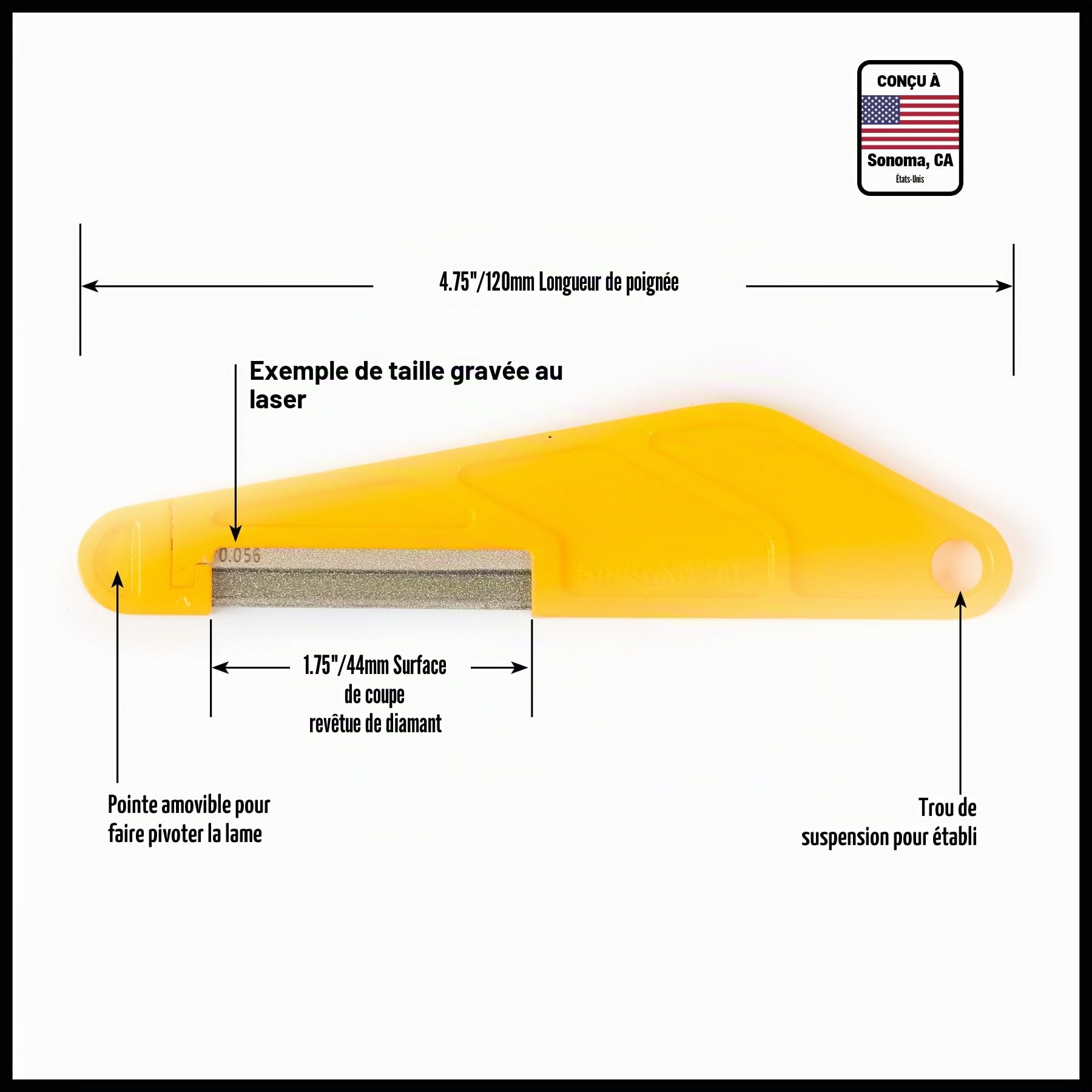 MusicNomad Lot de 6 limes à sillet pour guitare électrique avec revêtement diamant – Cordes super légères (MN667)