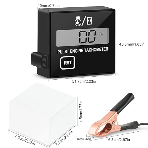 Miniatura 7 de Tacómetro digital  tacómetro de motosierra, medidor de tacón, pantalla digital, velocímetro de pulso para motosierra, generador de corte,