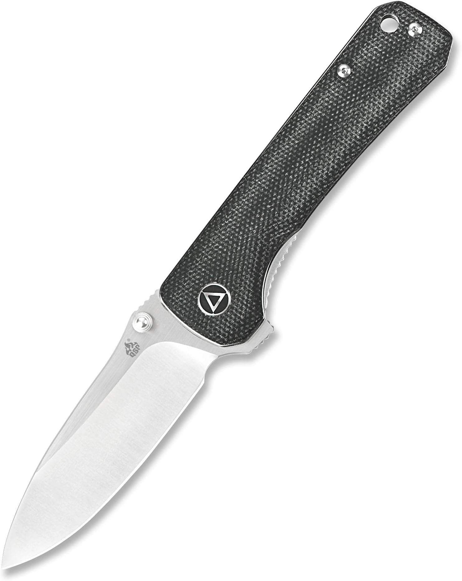 QSP Hawk Pocket Knife, Sandvik 14C28N Blade, Micarta handle (Sandvik 14C28N Blade, Black Micarta handle)