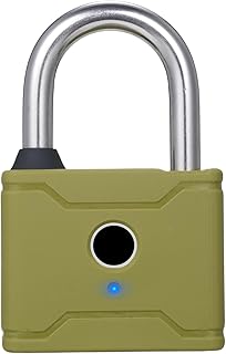 Weytoll T1006D Smart Fingerprint Padlock Rechargeable Keyless 20 Fingerprints Emergency Unlocking Easy Operation IP65 Waterproof Anti-Theft Security Padlock Door Luggage Backpack Lock C