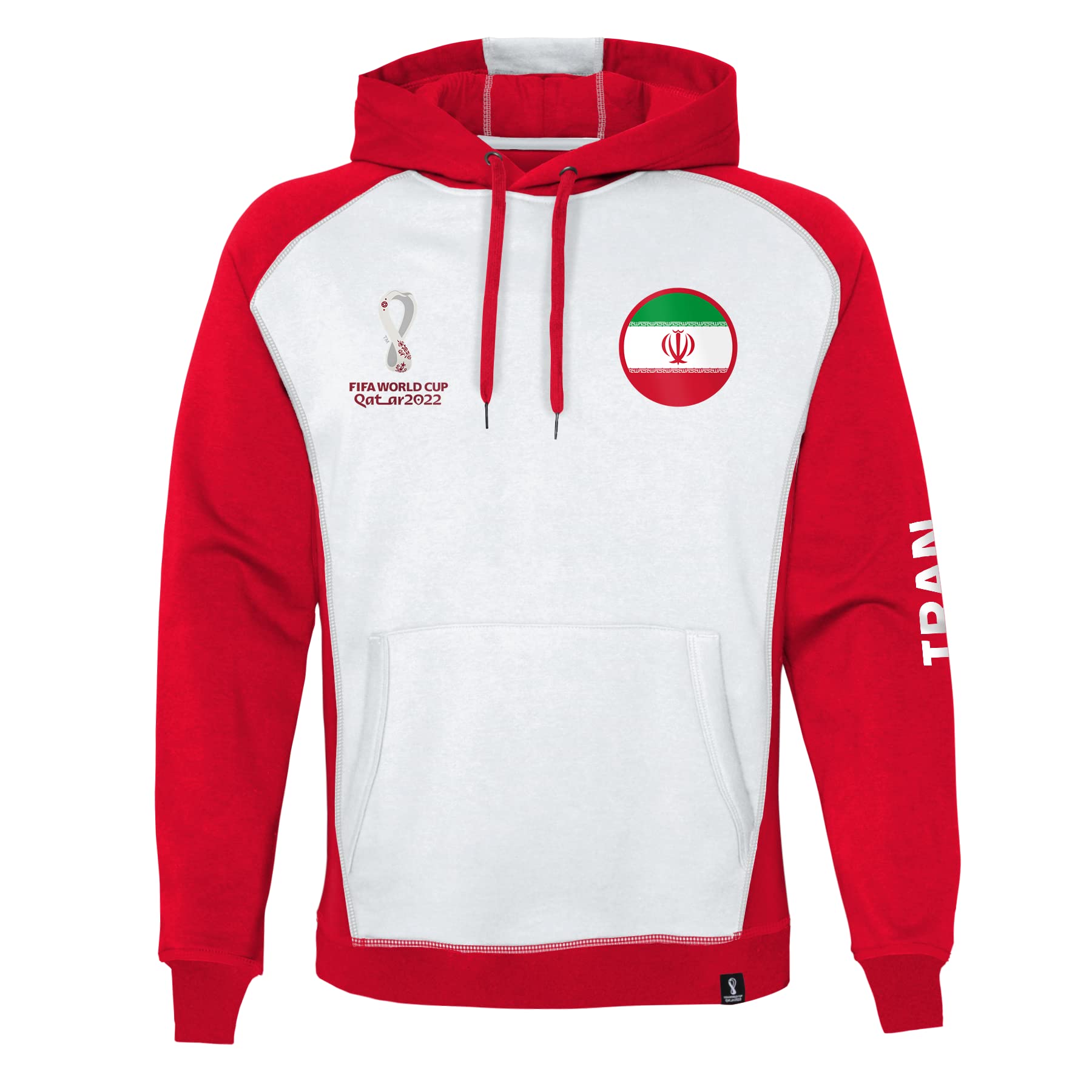 Iran, Official Fifa 2022 Overhead Hoodie Hooded Sweatshirt, Men's XXL