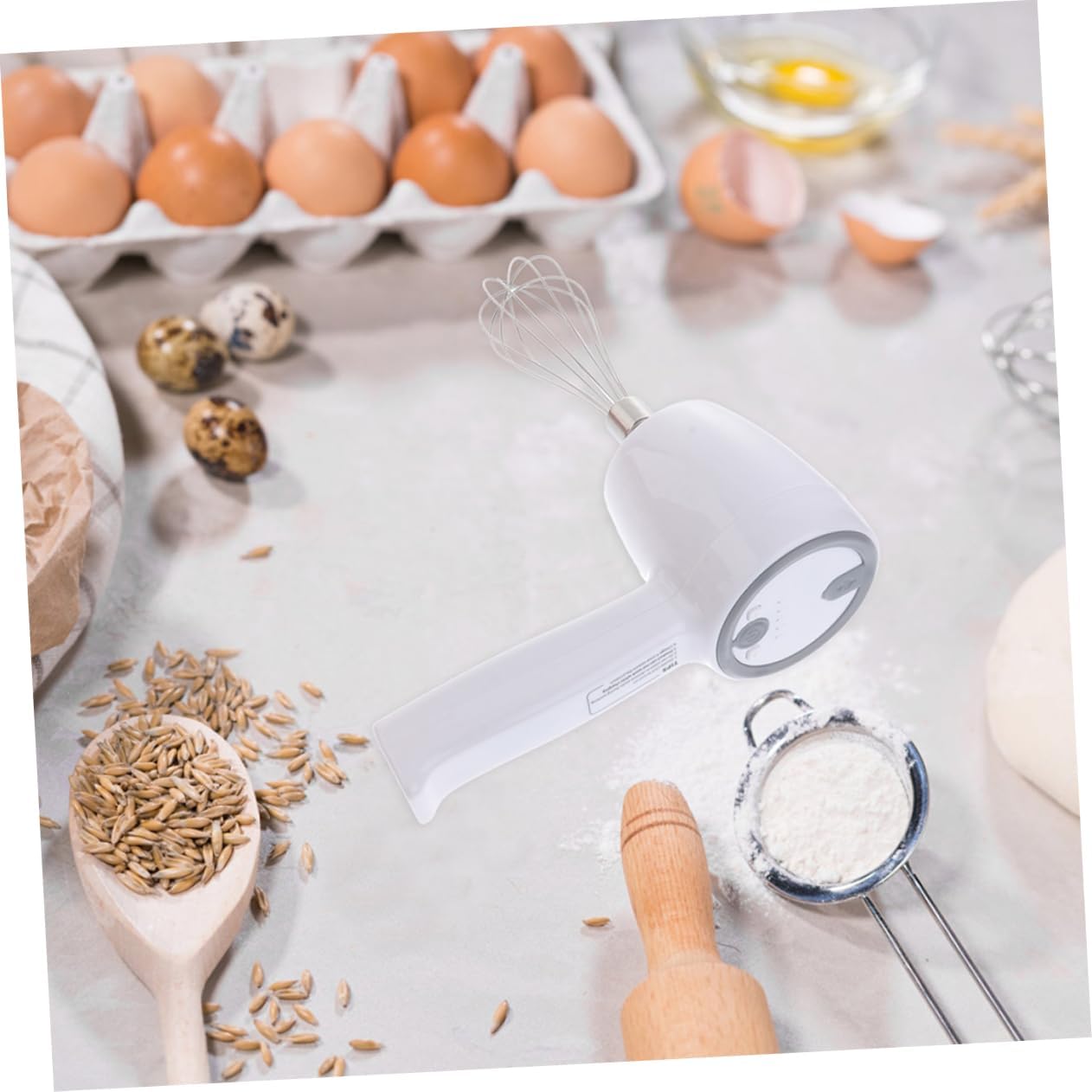 1 Set Adjustable Cordless Electric Egg Mixer USB Rechargeable Speed Handheld Whisk for Baking Cooking Effortless One Handed Stirring Tool for Kitchen Use for Butter Mixing