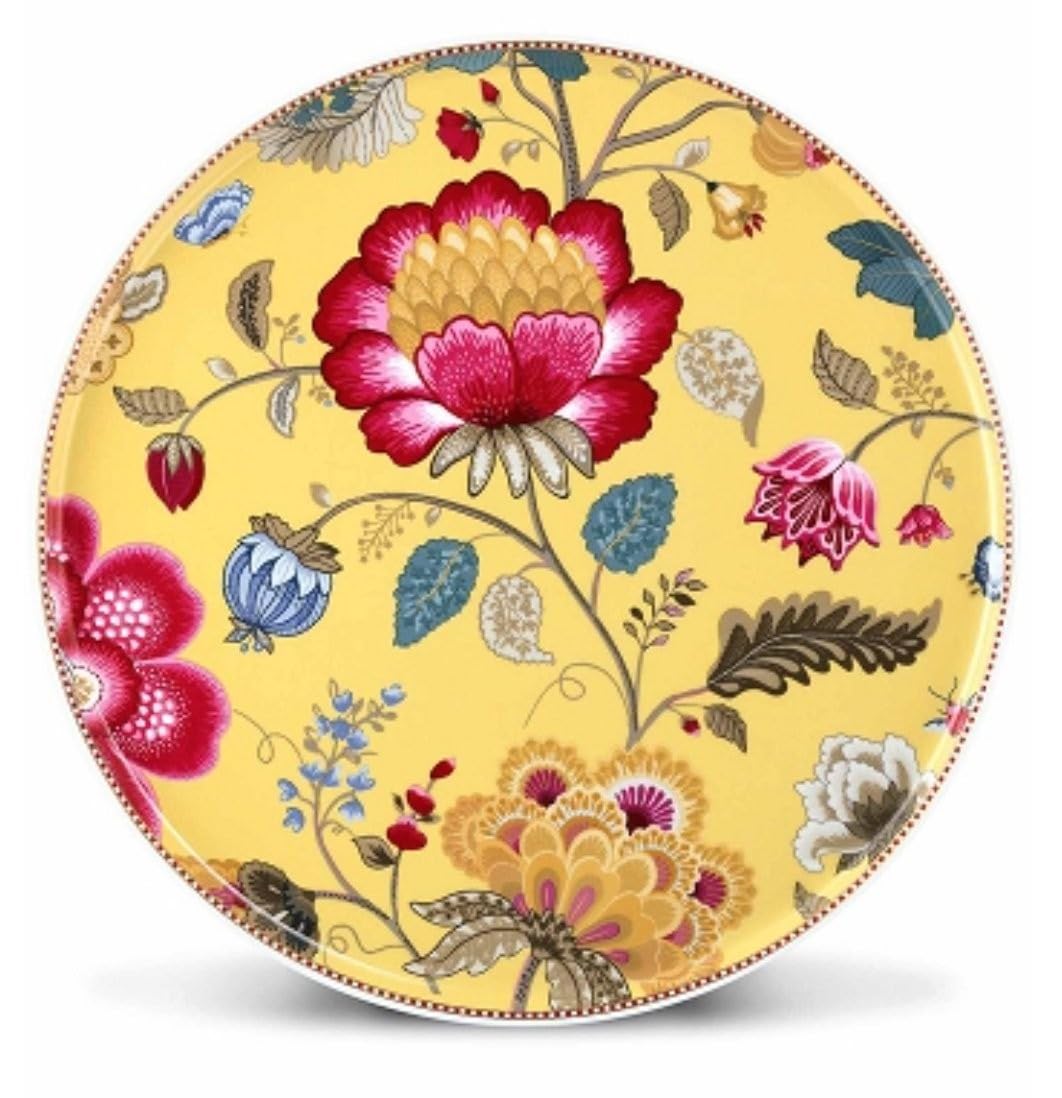 PIP Studio Fantasy Bloomingtales Fantasy Cake Tray, 30.5 cm, Yellow