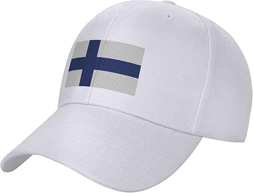POOEDSO Gorra de béisbol de bandera de Finlandia para hombres y mujeres sombrero de lengua de pato ajustable