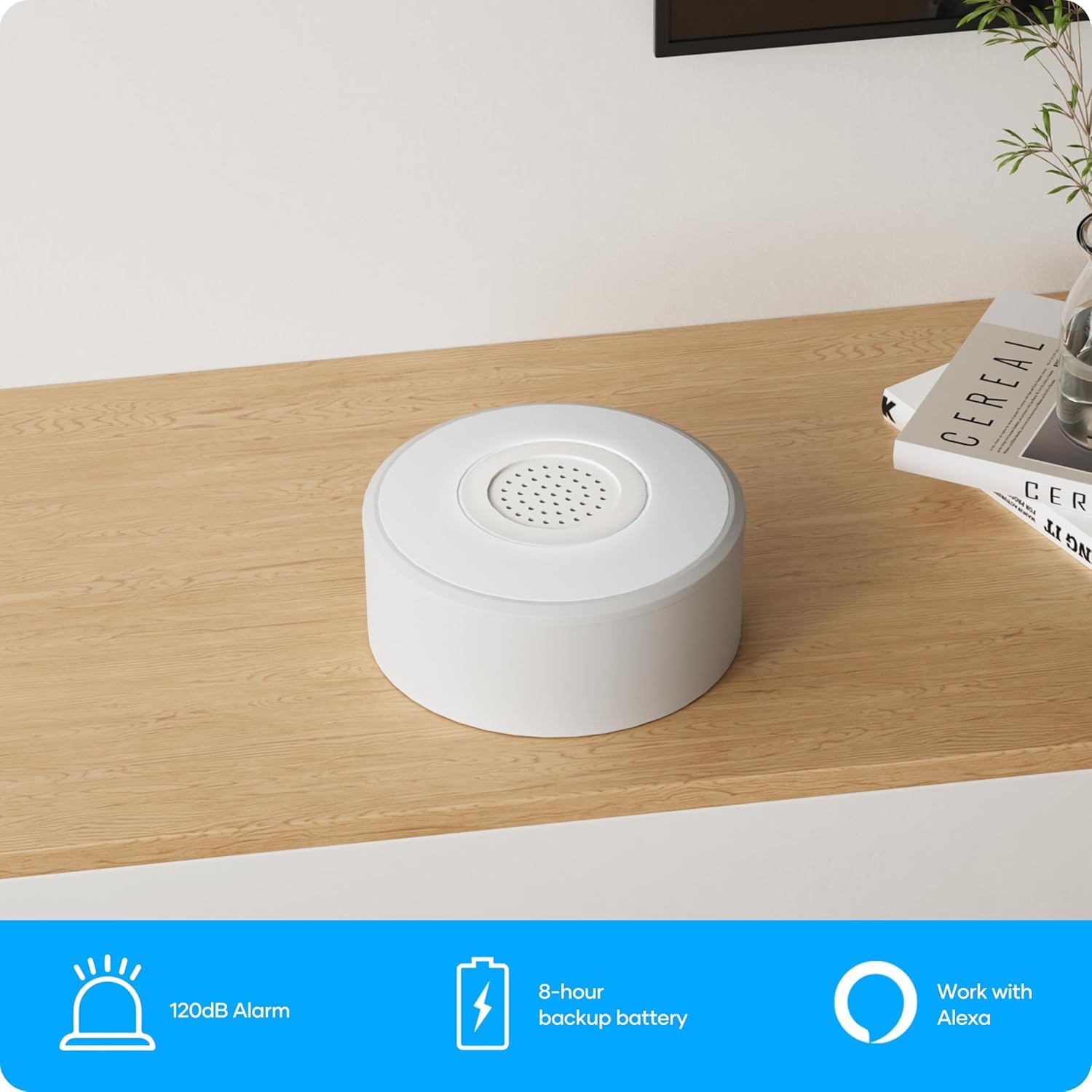 AGSHOME WLAN Alarmanlage Haus 9-teilig mit Kamera, Smart Life App Steuerung, 120dB Sirene, 5 Tür/Fenster Sensoren, 2 Fernbedienungen, Erweiterbares Sicherheitssystem für Wohnung, Garage, Büro