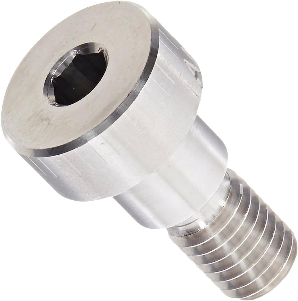 18-8 Stainless Steel Shoulder Screw, Plain Finish, Socket Head Cap, Hex Socket Drive, Standard Tolerance, Meets ASME B18.3, 3/8" Shoulder Diameter, 1/4" Shoulder Length, Partially Threaded, 5/16"-18 Threads, 1/2" Thread Length, Made in US, (Pack of 1)