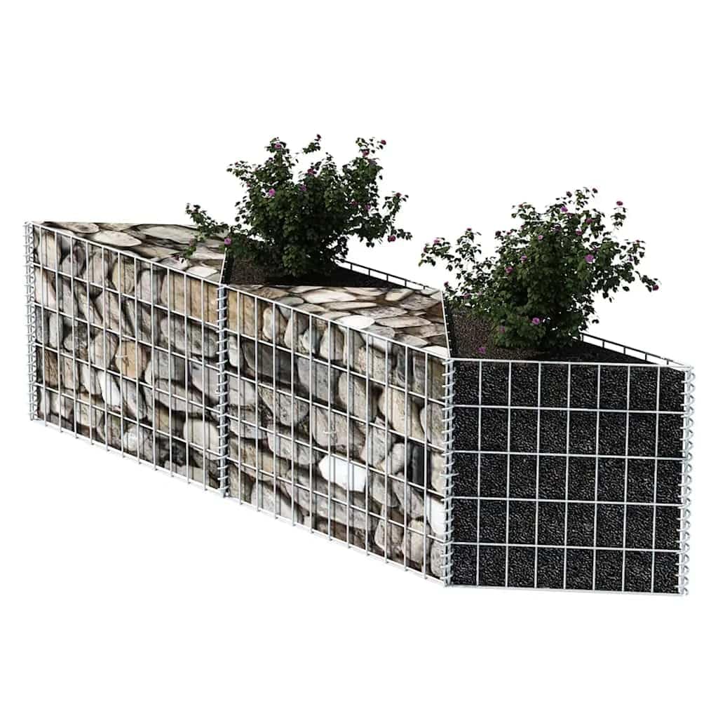 vidaXL Kosz gabionowy, galwanizowana stal, 120x30x50 cm