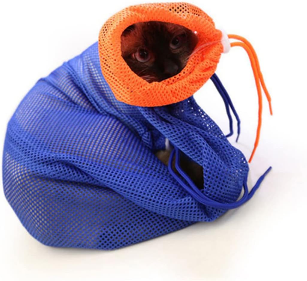 Angoily 3pcs Breathable Cat Bathing Bag Scratch Bite Resistant Cat Shower Net Easy Washing for Calm Bathing Air Permeable Design for Comfort