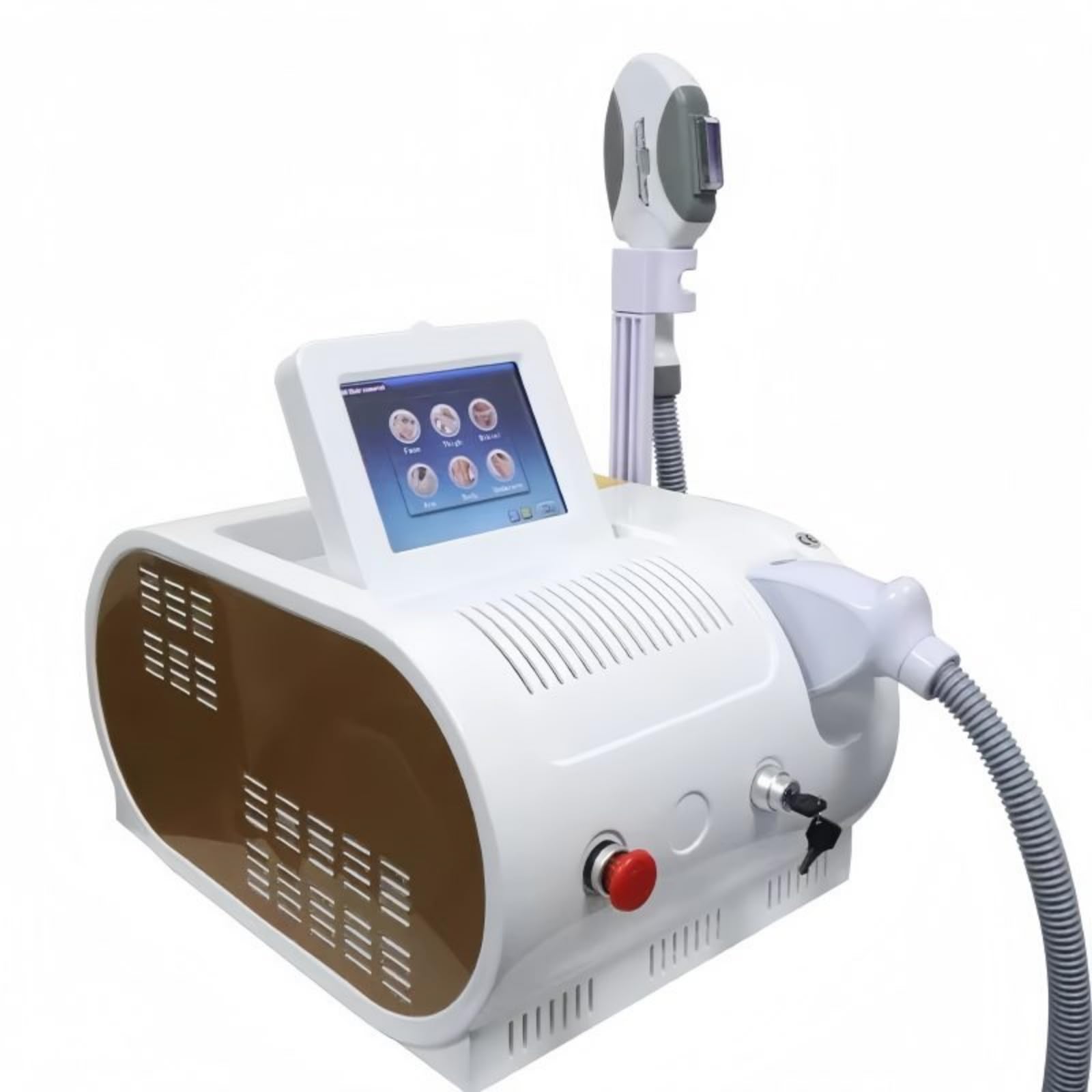 El equipo profesional de la máquina láser de depilación IPL ultraportátil del Salón de belleza es adecuado para el depilamiento permanente en el hogar y el Salón de belleza.