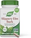 Nature's Way Slippery Elm Bark Capsules, Traditional Digestive Support to Soothe Gastrointestinal Tract*, 1,600 mg per 4-Capsule Serving for Traditional GI Support*, Vegan, 100 Capsules