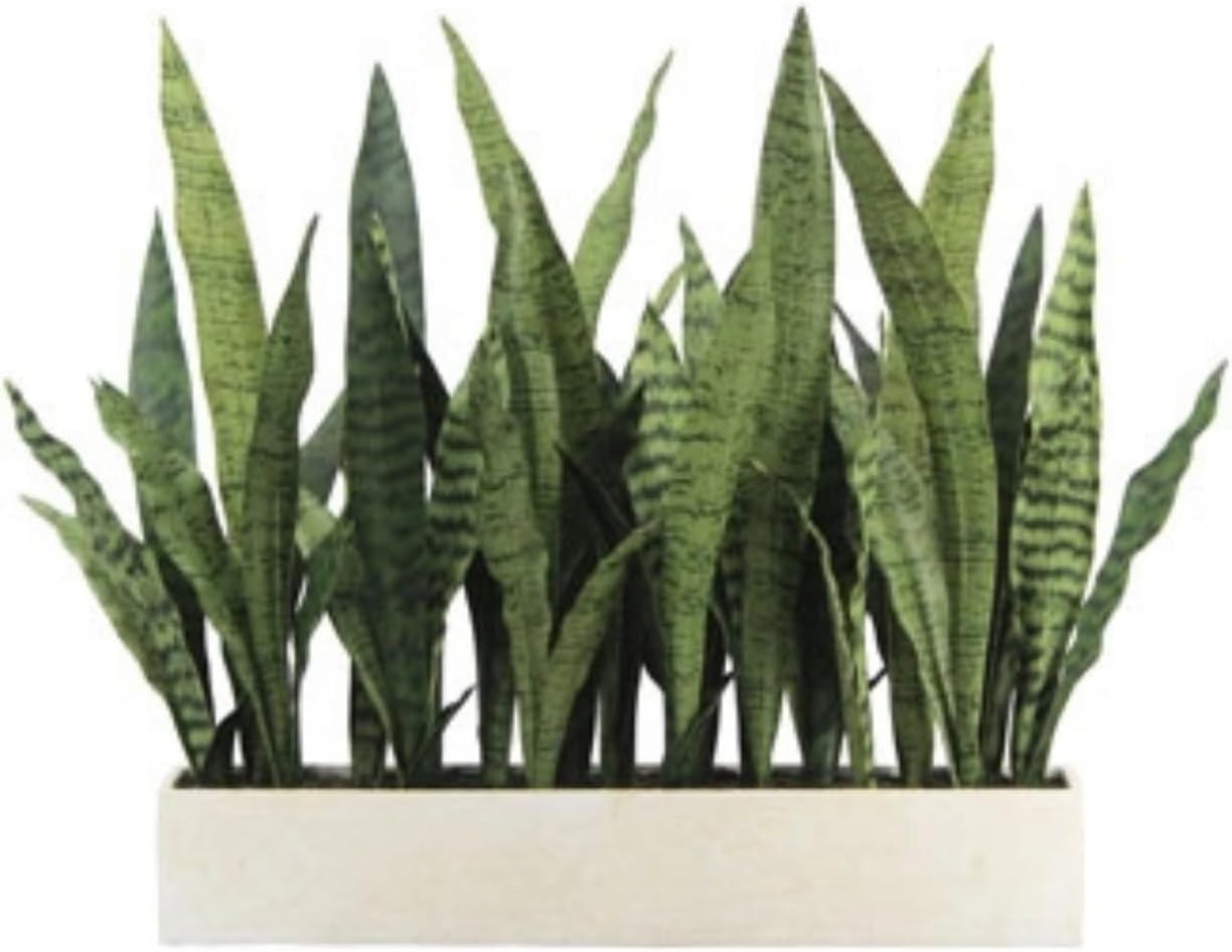 CG Hunter Faux Snake Plant, Premium Artificial Indoor Plant Stands 40” Tall and Enhances Interior Design, Lifelike-Leaves Create Realistic Natural Appearance, Black Planter Pot Included