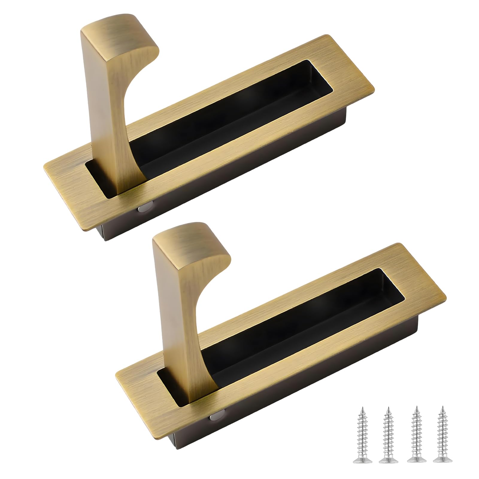 Alrens Recessed Door Handle - Embedded Hidden Handle for Door Handle & Wardrobe Handle, Cabinet Handle & Drawer Handle, Hidden Handle for Closet, Pocket & Edge Pull in Closet, Cabinet & Drawer