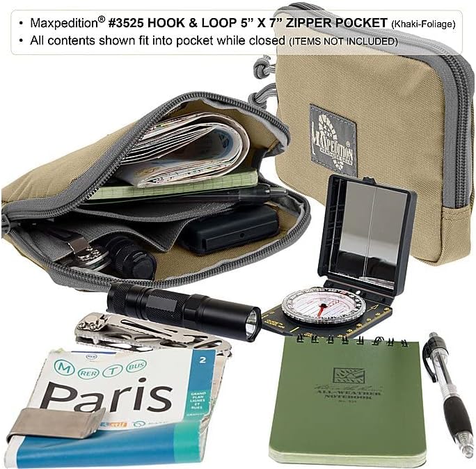 Maxpedition Hook-and-Loop Double Pocket Insert (Khaki-Foliage)