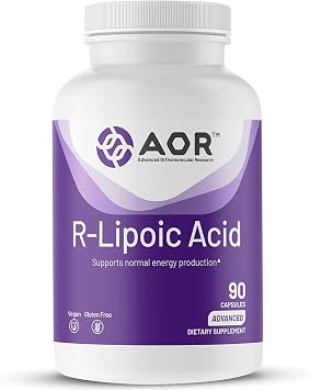 AOR R Alpha Lipoic Acid 150mg, 90 Vegan DR Capsules, 30-Day Supply Pure R-Lipoic Acid Formula for Antioxidant Activity Non-GMO, Gluten-Free