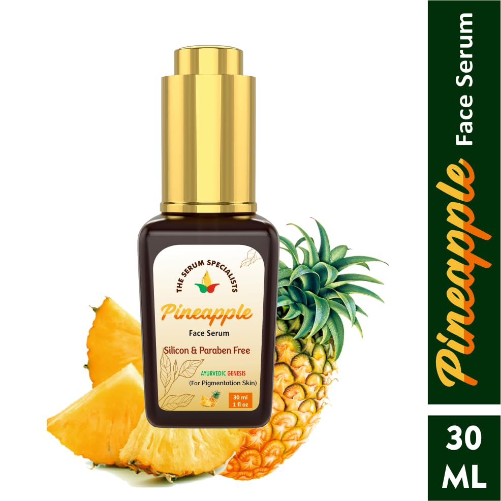 Image of Pineapple Face Serum - Exfoliates & Brightens Skin | Enriched with Pineapple Enzymes | Gentle Exfoliation & Radiance Boost | All Skin Types - 30ml