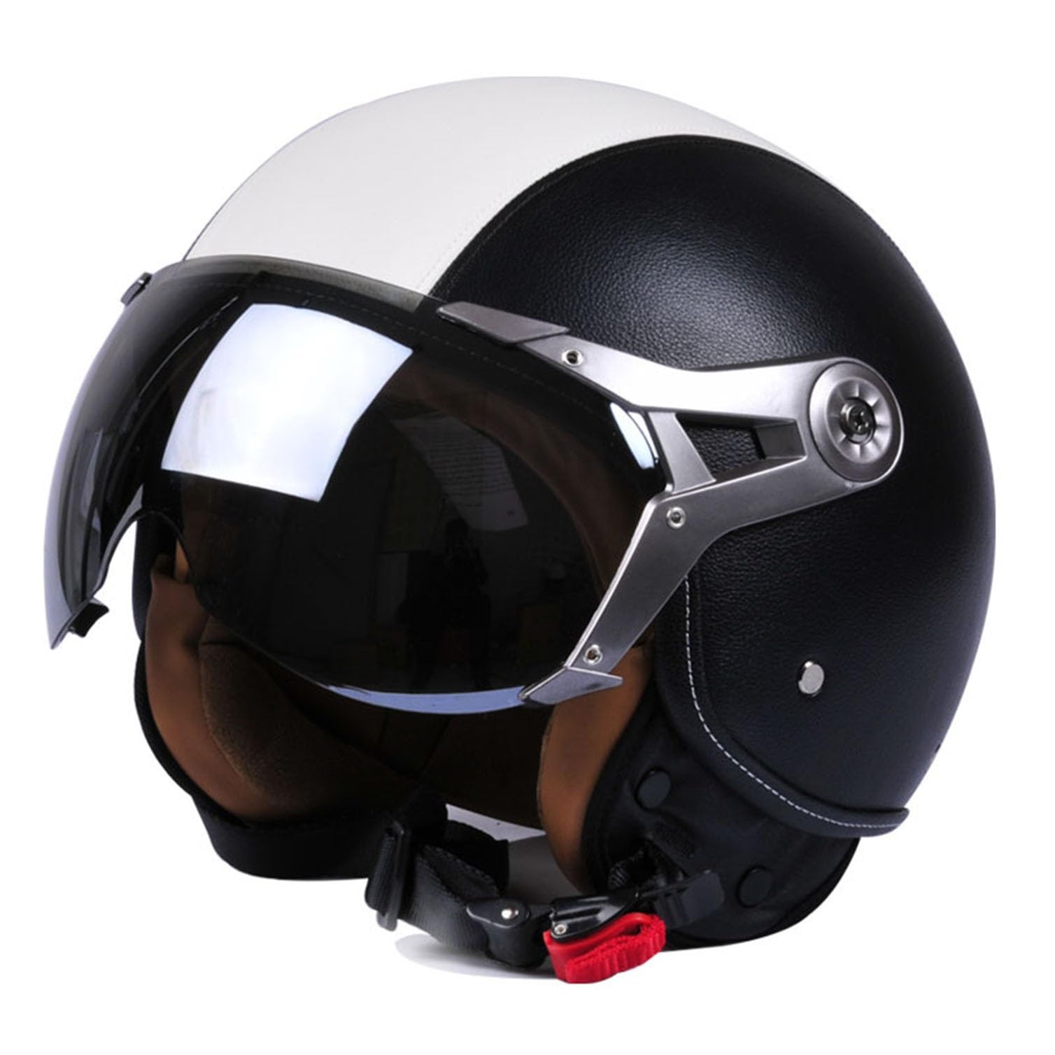 Casques jet demi-casque moto vintage bol pour adulte taille L