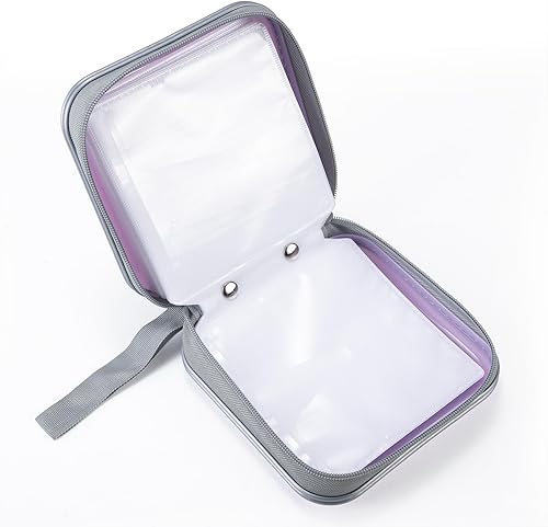 Miniatura 17 de UENTIP Funda para DVD, capacidad de 48 unidades, portátil, con cremallera, almacenamiento grande, cartera de CD, organizador de CD, viaje en casa