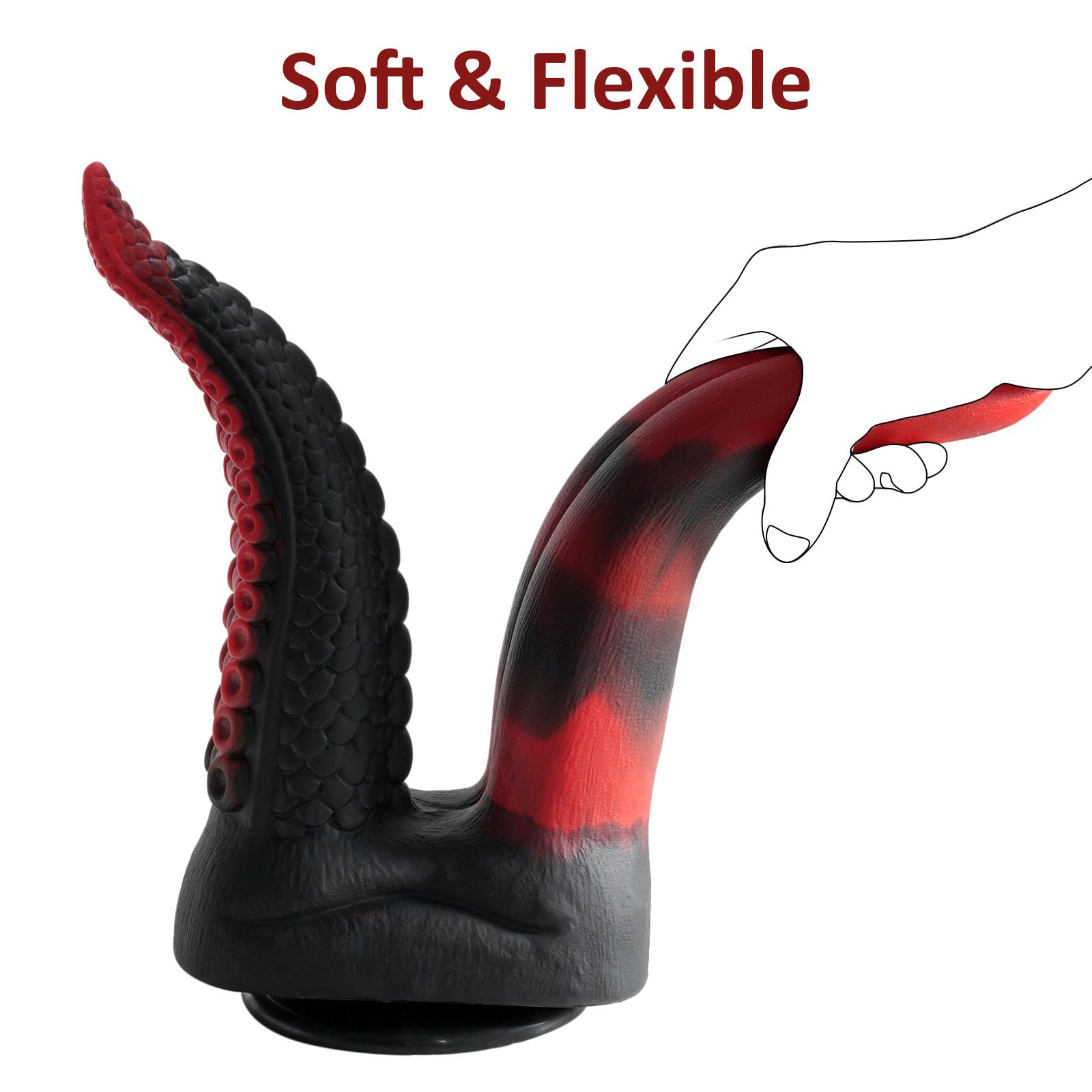 Shkanla Monster Double-Ended Dildo, 10.8 inch Huge Tentacle Realistic Dildo Silicone Big Anal Dildo with Strong Suction Cup, Tongue G-spot Dildo Lifelike Fake Penis Adult Sex Toys for Women