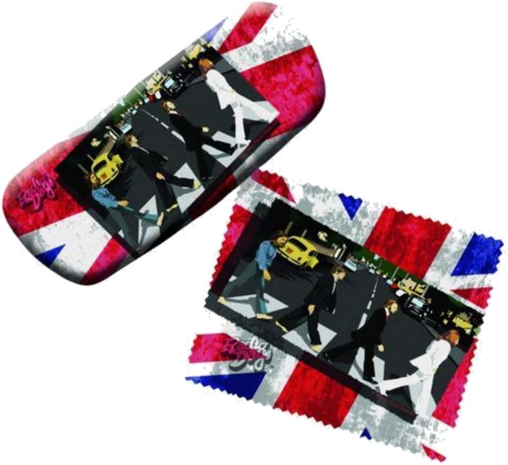 Padded Eyeglass Case with Matching Lens Cloth (Fab 4 - Beatles)