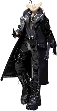 112 Scale Action Figure Clothes,6 inch Long Leather Jacket. | Leather Jacket for 1/12 Scale Male Action Figures,112 Scale Miniature clothes.