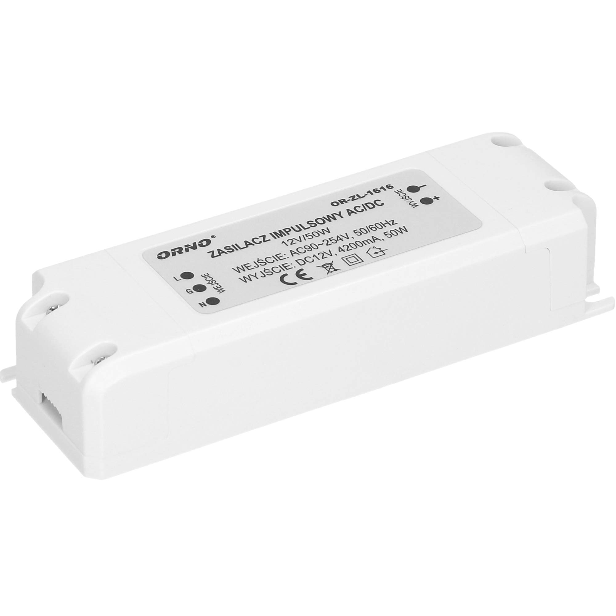 ORNO ZL-1616 Zasilacz do LED 12VDC 50W, IP20