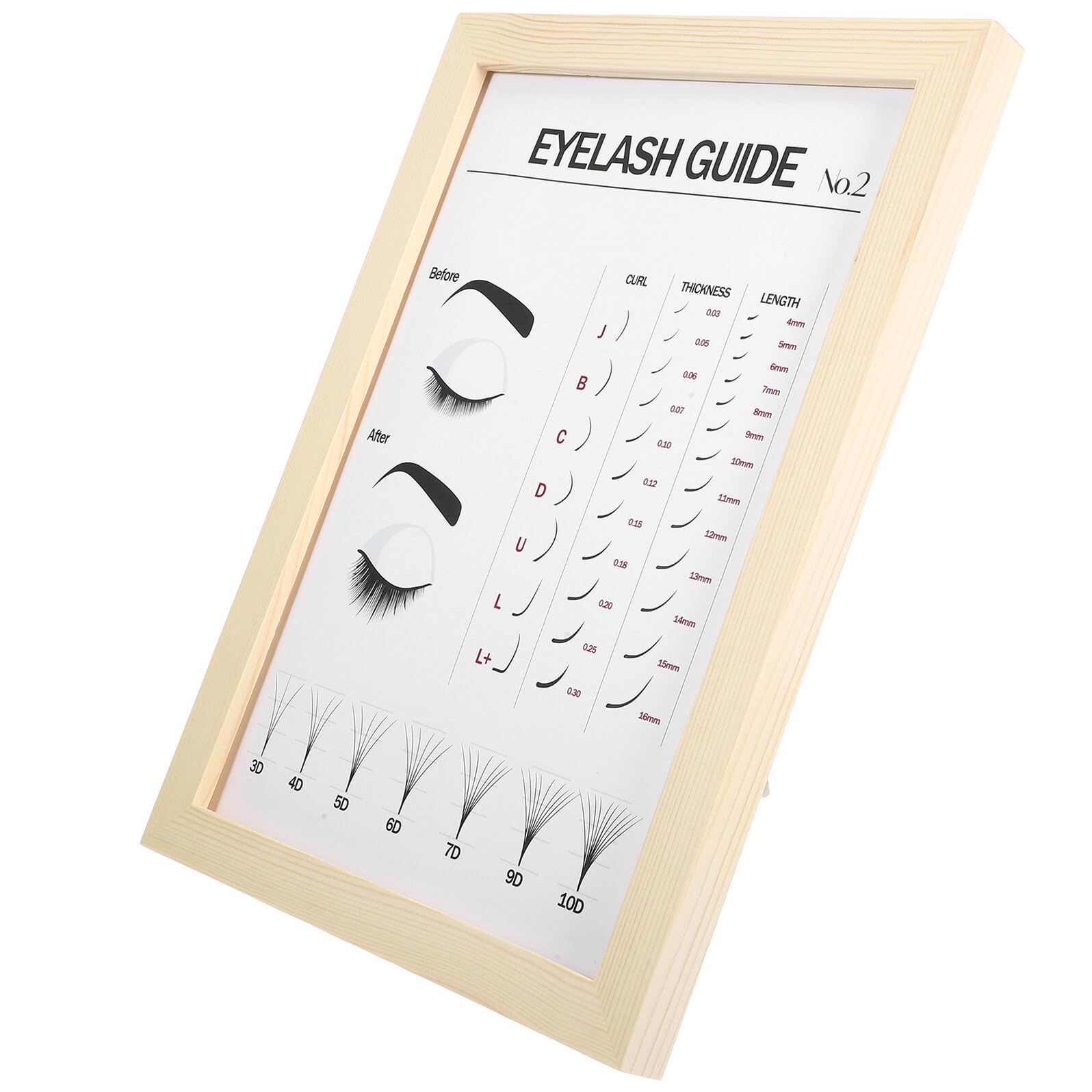 Présentoir de Cils N°2 panneau rigide affiche guide extension A4 - 8